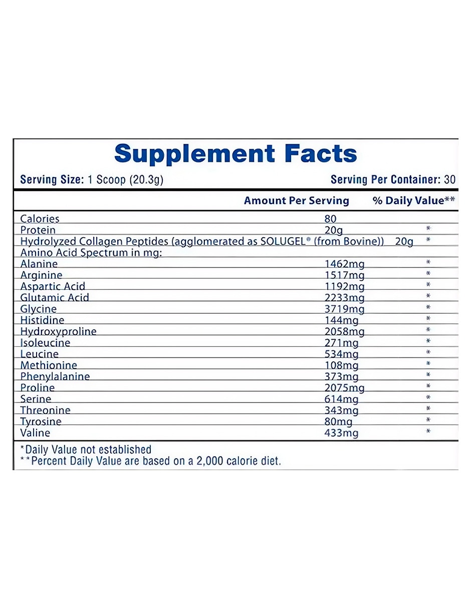 Péptidos de colágeno 1.34 LBS / 609 grs / 50 serv. Hi-Tech Pharmaceuticals con colágeno hidrolizado