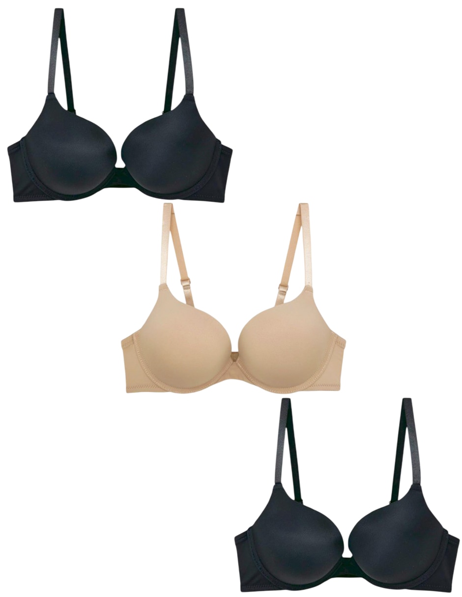 Brassiere/Set brassiere Brassiere demi copa Doble push up Seamless para Mujer 2