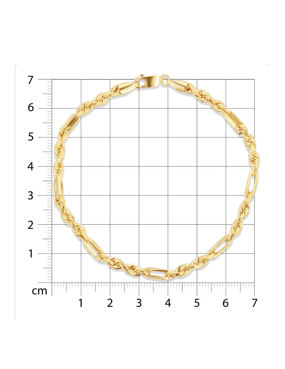 Pulsera joyerias bizzarro de oro amarillo con 14 k acabado