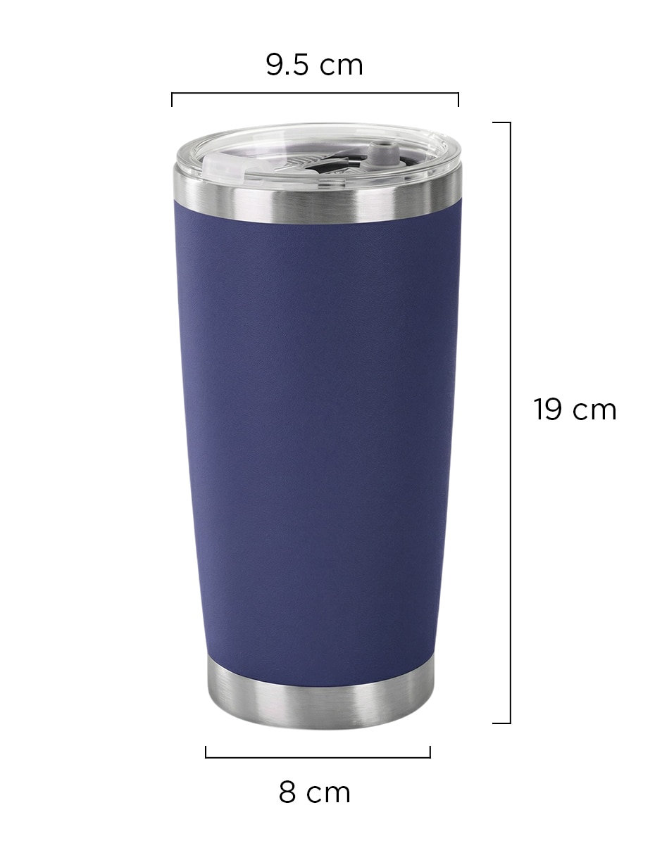 Termo de acero inoxidable Set 25 termos Giulia 20oz azul con tapa a presión 8