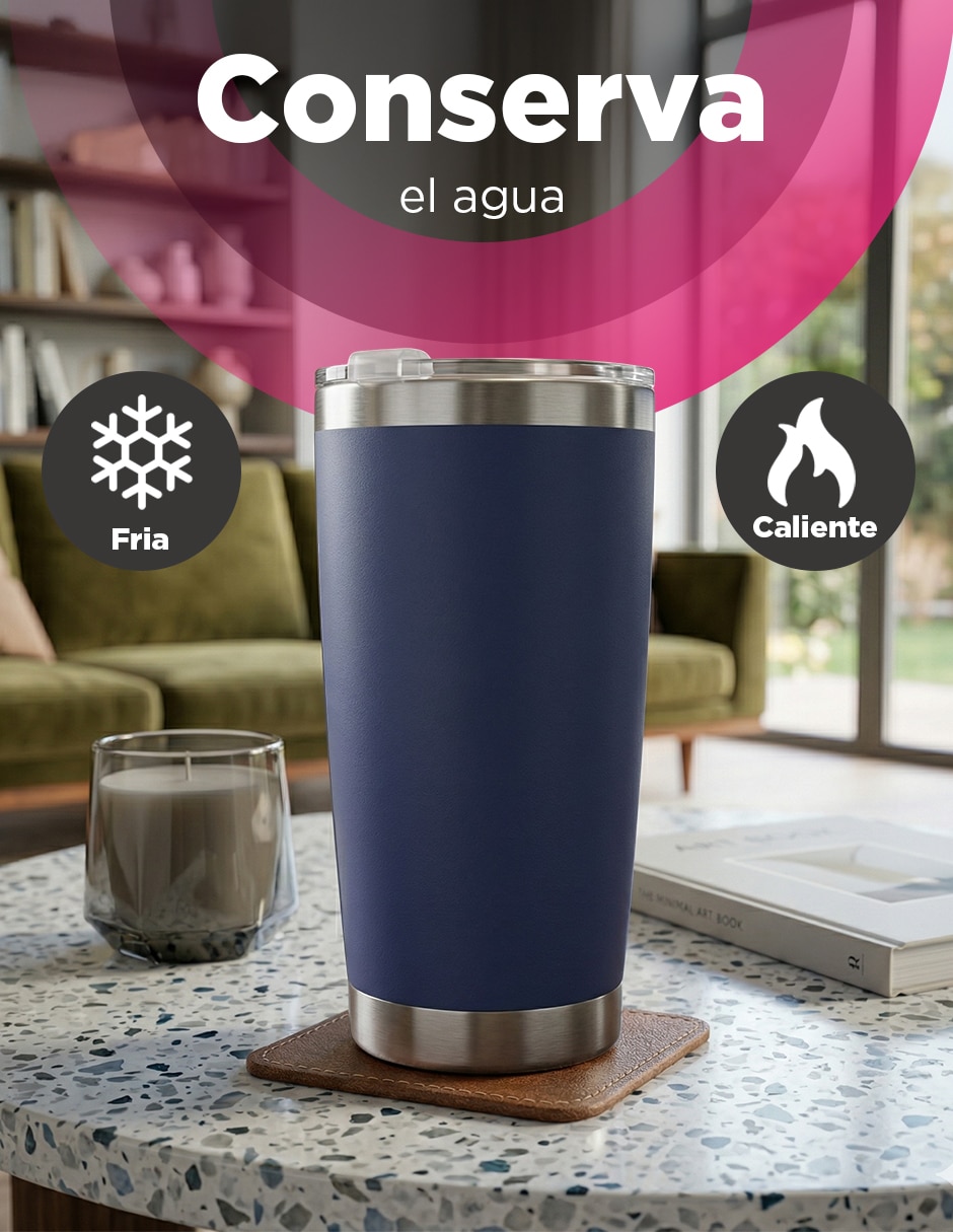 Termo de acero inoxidable Set 25 termos Giulia 20oz azul con tapa a presión 4