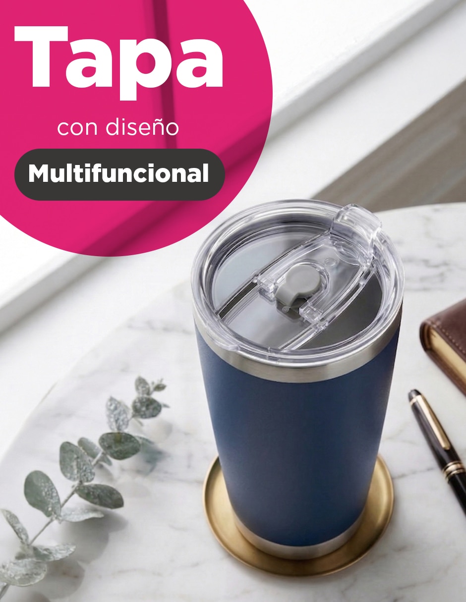 Termo de acero inoxidable Set 25 termos Giulia 20oz azul con tapa a presión 5