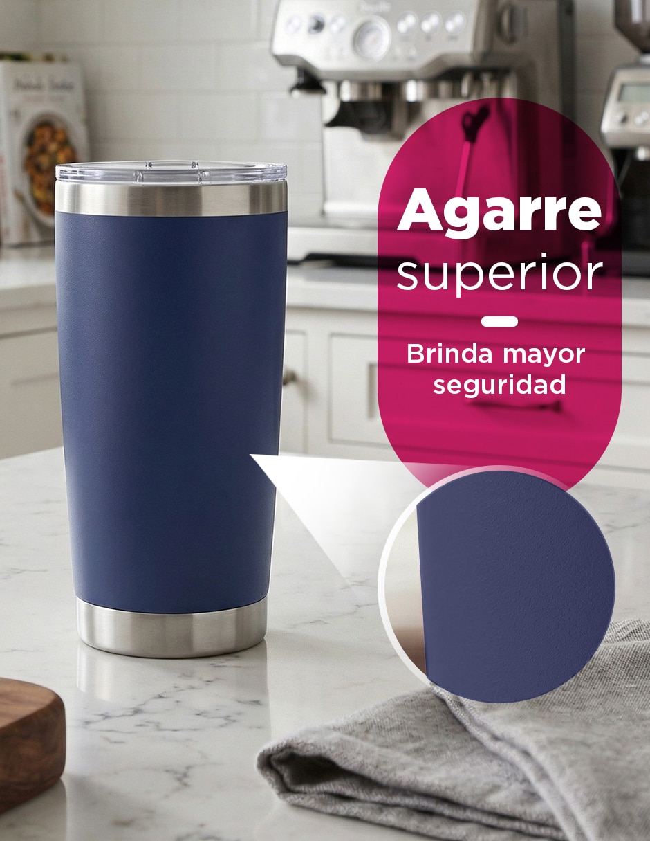 Termo de acero inoxidable Set 25 termos Giulia 20oz azul con tapa a presión 6