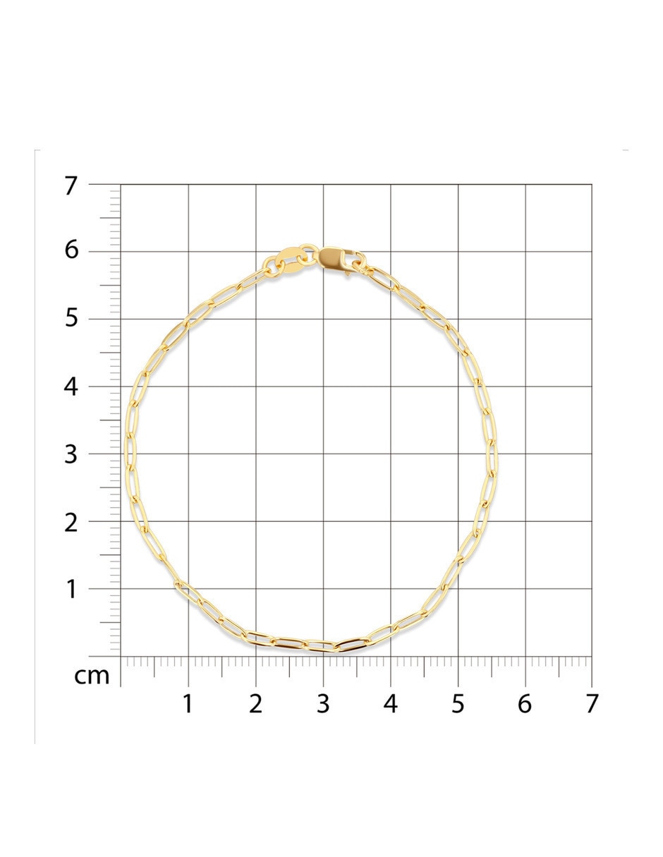 Pulsera de oro amarillo con 14 k acabado 5