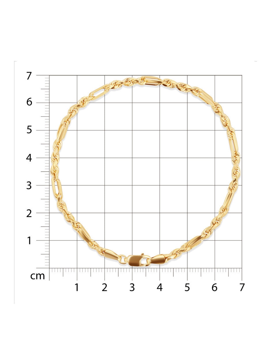 Pulsera de oro amarillo con 14 k acabado 5