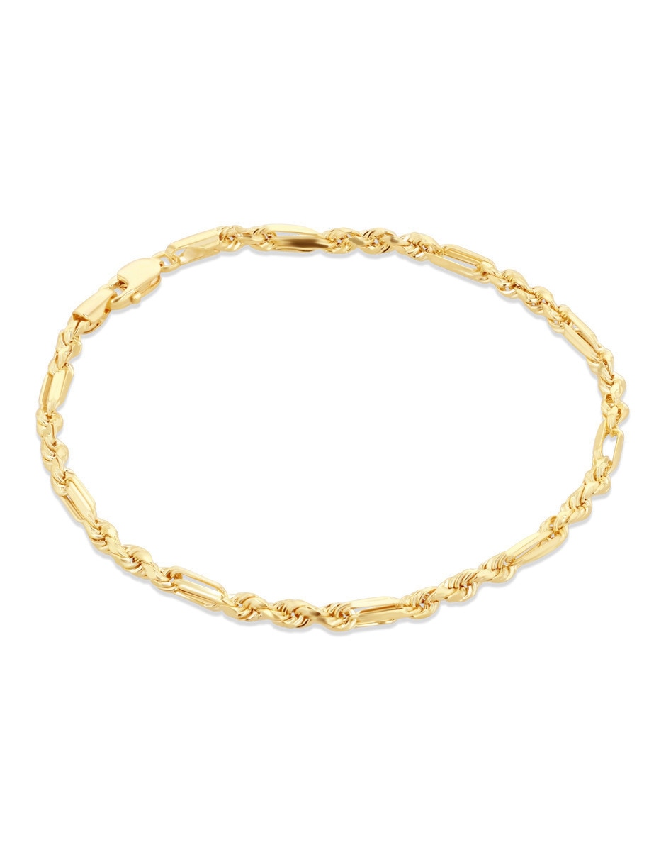 Pulsera de oro amarillo con 14 k acabado 2