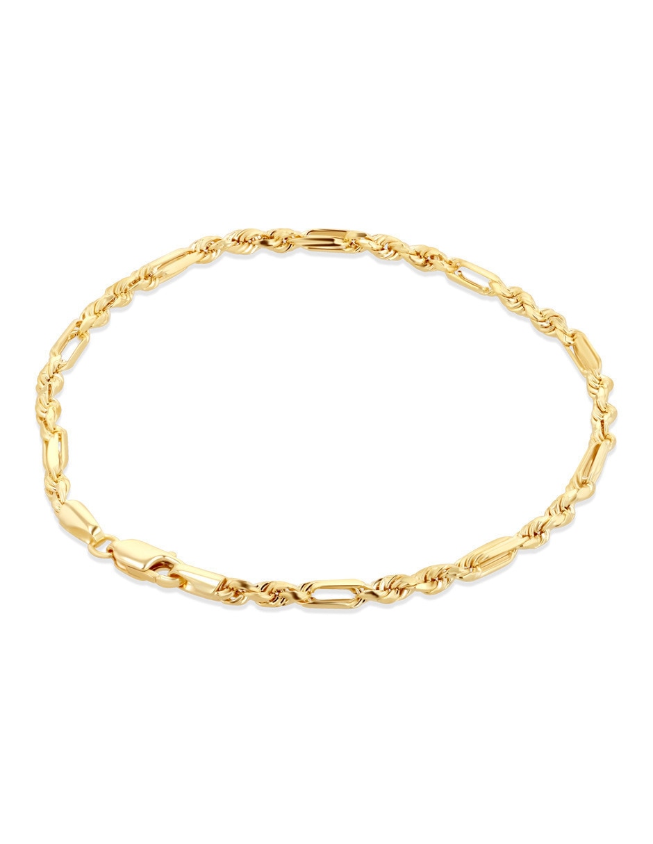 Pulsera de oro amarillo con 14 k acabado 4