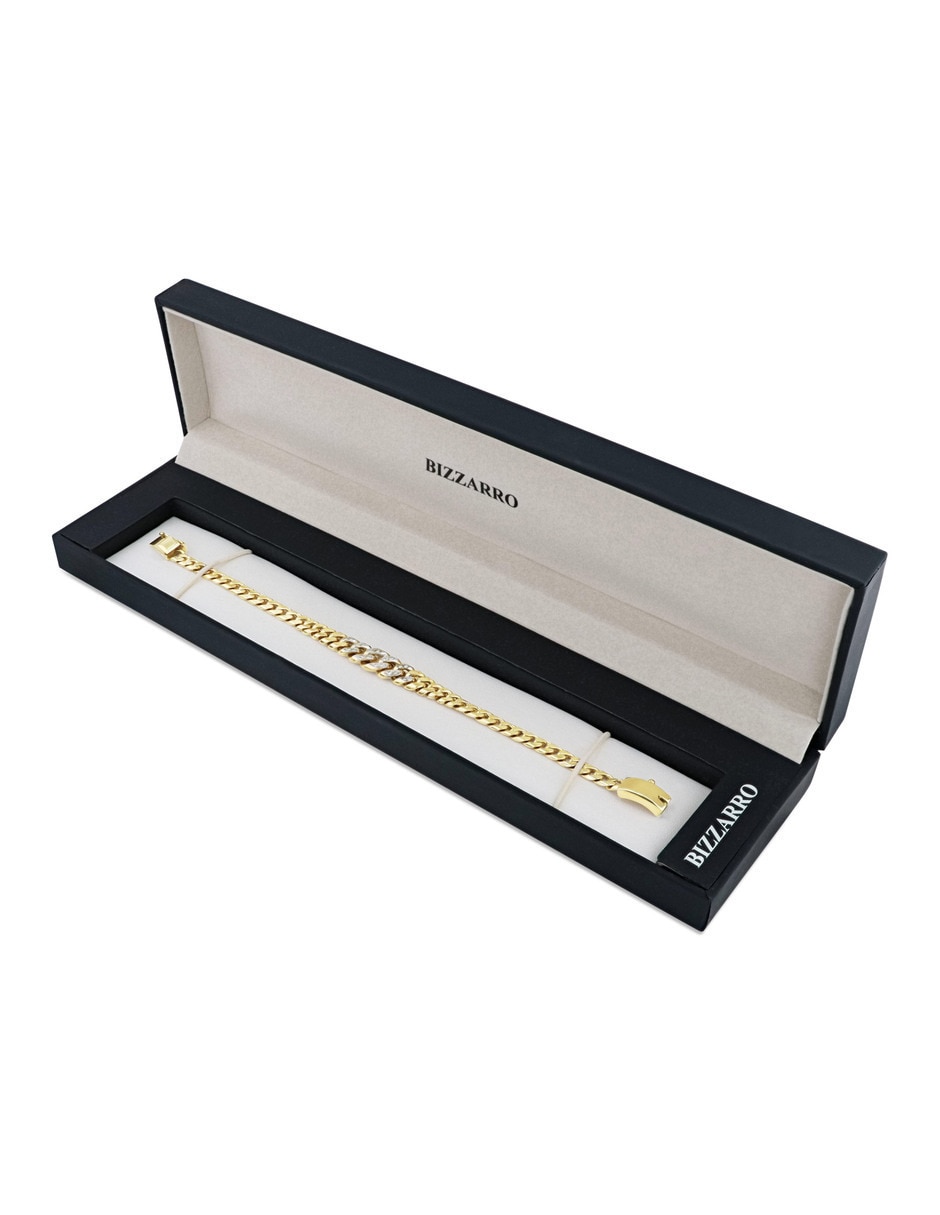 Pulsera joyerias bizzarro de oro amarillo con diamante 14 k acabado