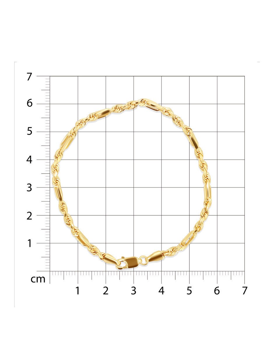 Pulsera de oro amarillo con 14 k acabado 5