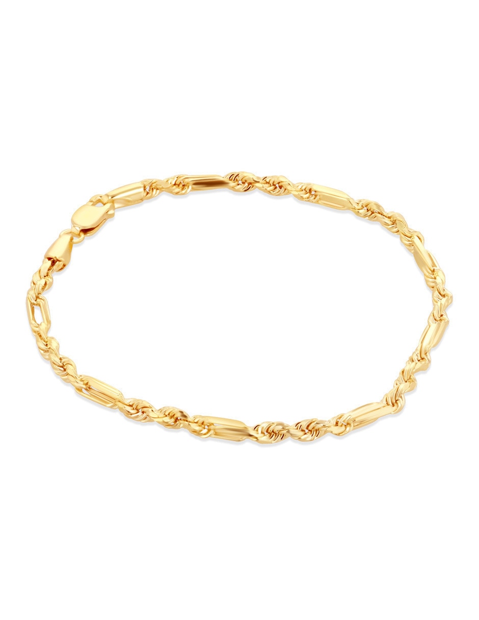 Pulsera de oro amarillo con 14 k acabado 2