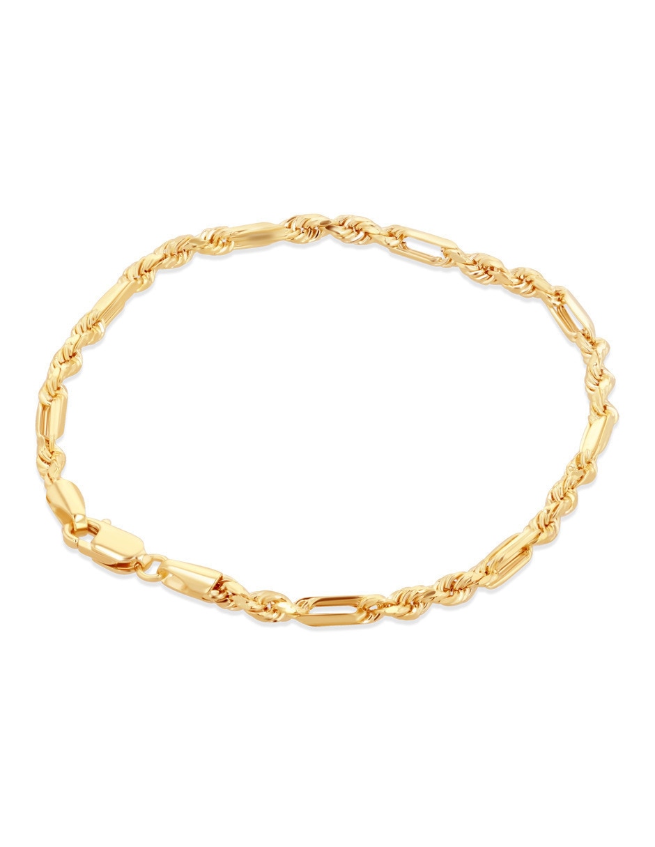Pulsera de oro amarillo con 14 k acabado 4