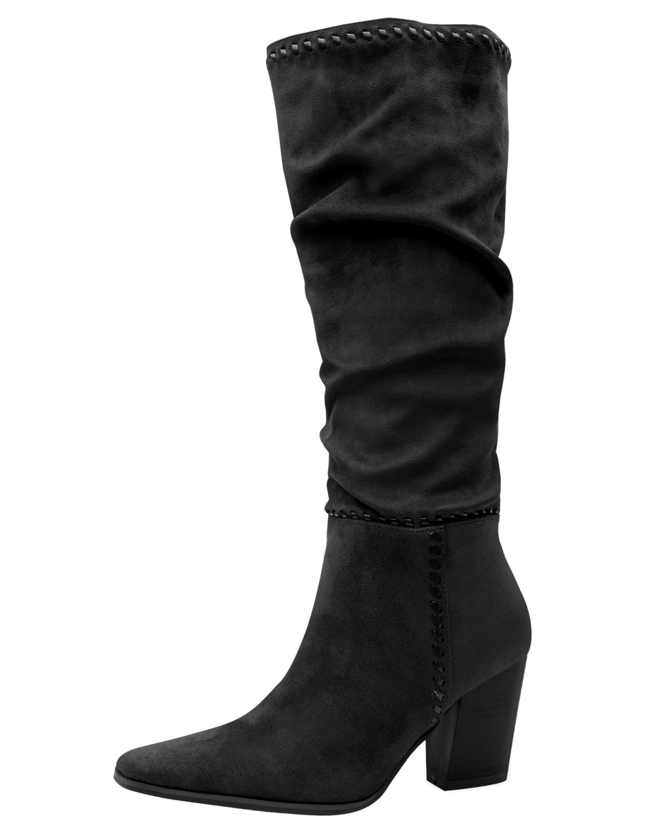 Bota abajo de la rodilla de gamuza para mujer 2