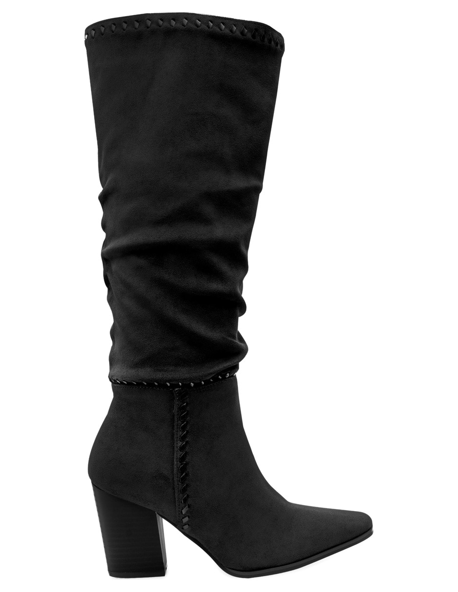 Bota abajo de la rodilla de gamuza para mujer 3