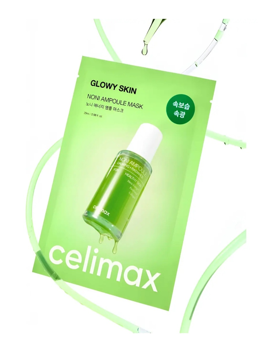 Mascarilla facial mascarilla glowy 10 pzs para calmar y regenerar la piel celimax