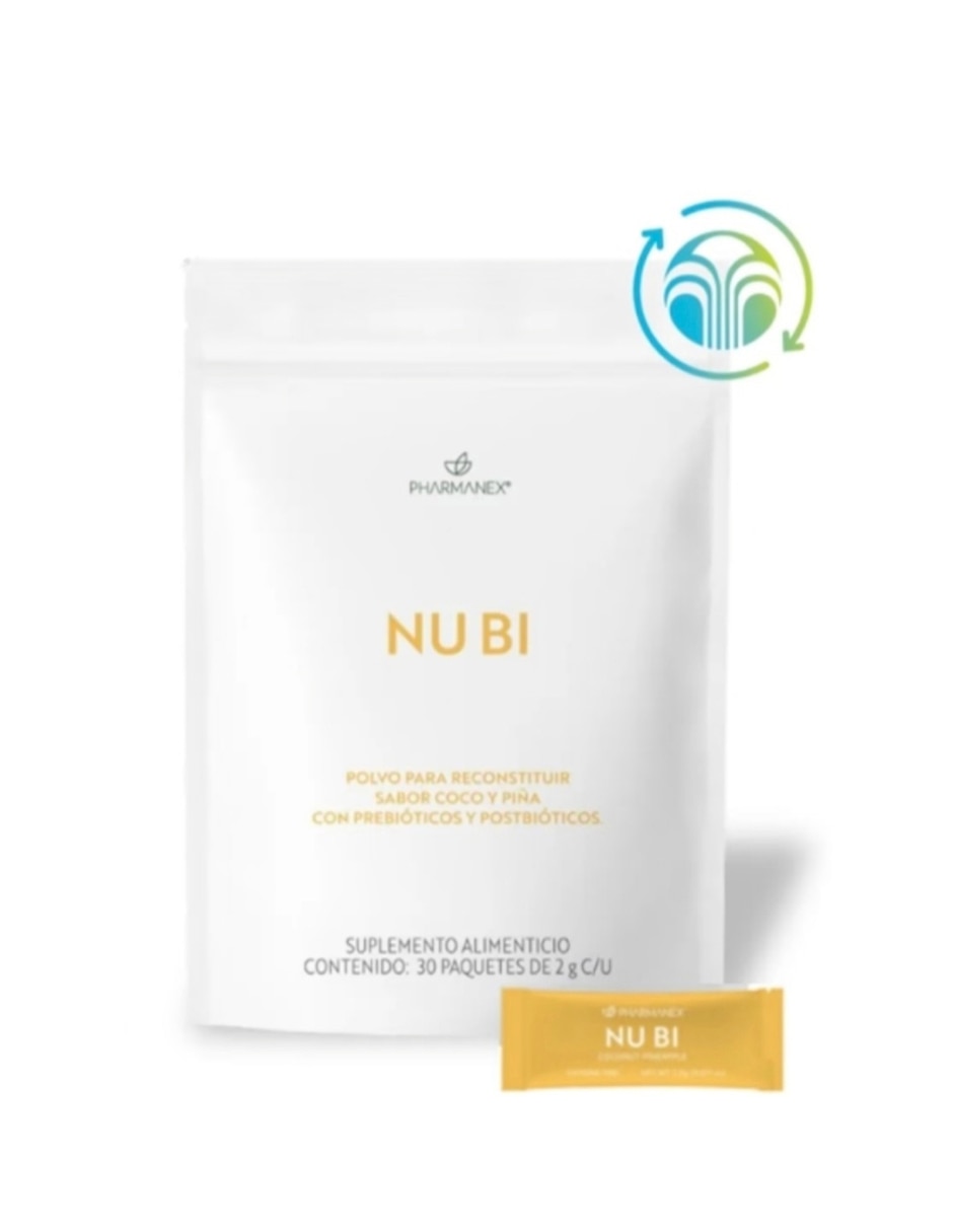 Suplemento alimenticio Nu Skin con prebióticos sabor Piña-coco de 30 sobres