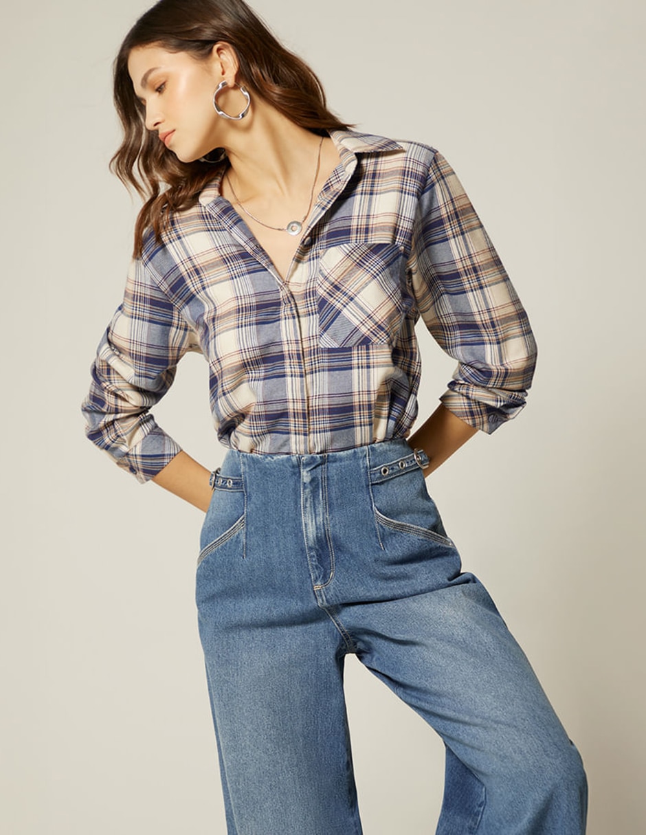 Blusa rodeo santa fe manga larga para mujer Blusa rodeo santa fe manga larga para mujer