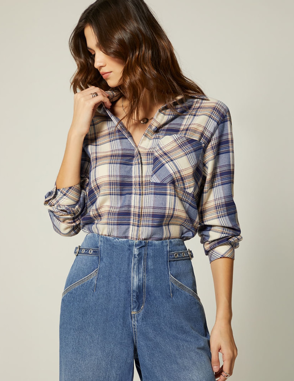 Blusa rodeo santa fe manga larga para mujer 2