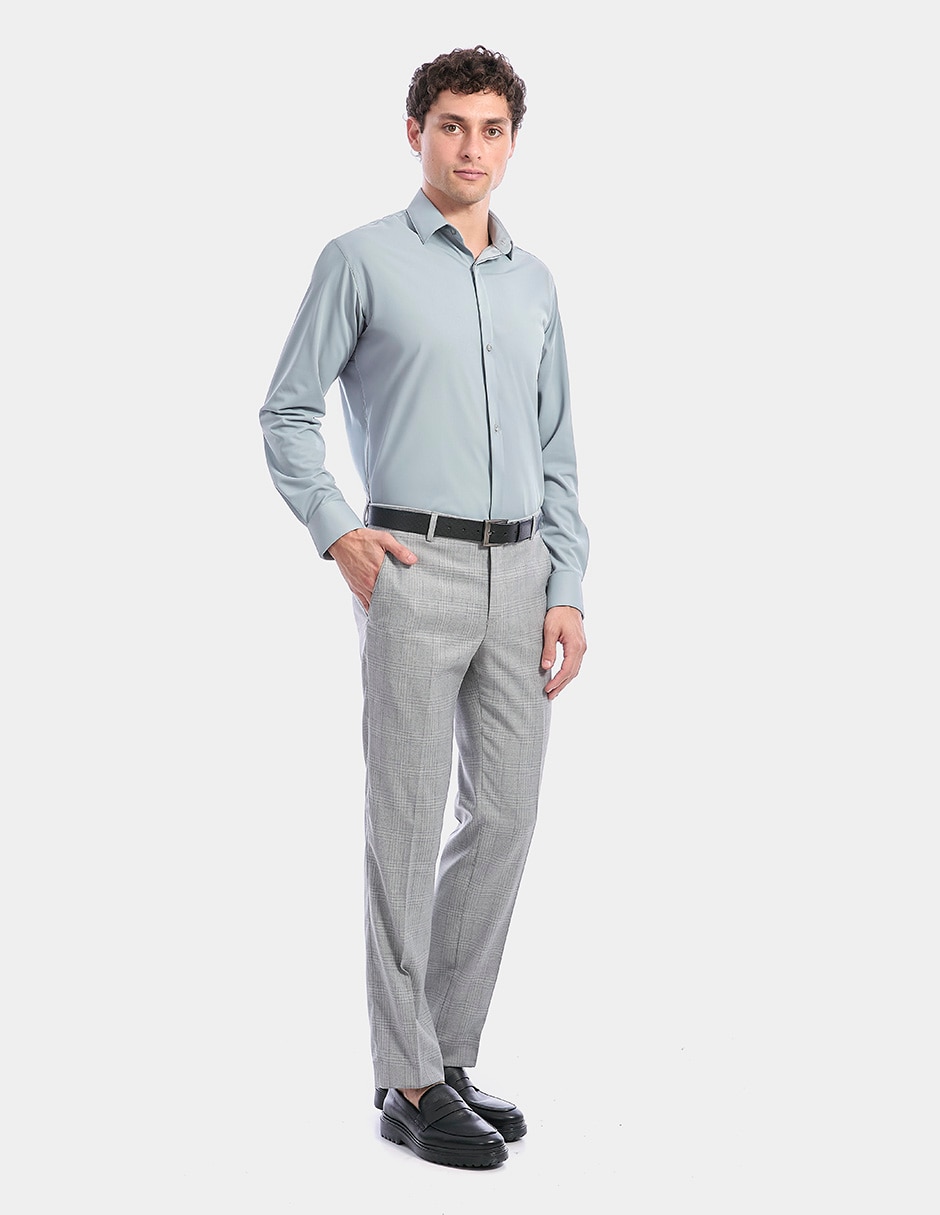 Camisa de vestir manga larga para hombre 8