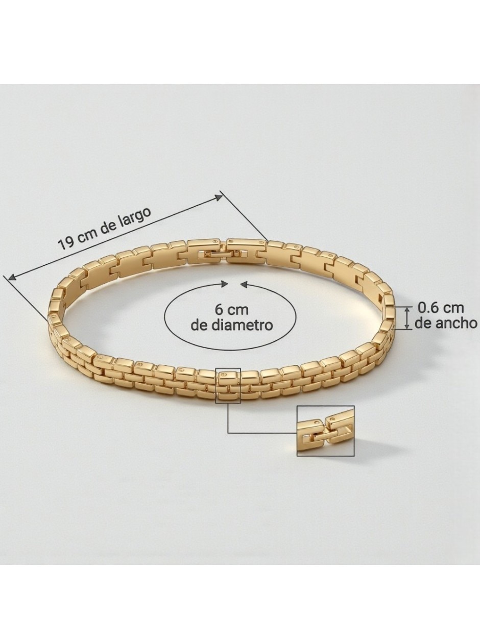 Brazalete de oro laminado con 14 k 5