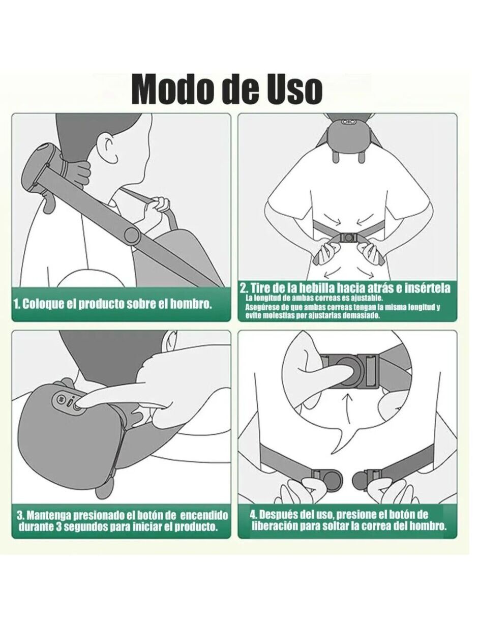 Masajeador lumbar verde 4