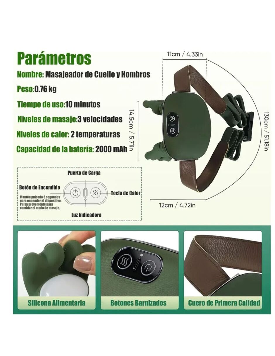 Masajeador lumbar verde 5