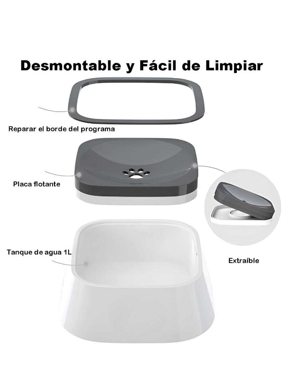 Bebedero transparente para perro 2