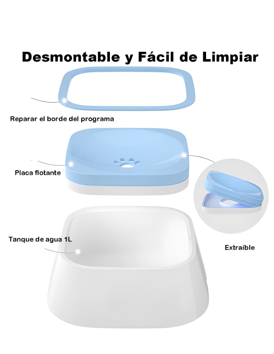 Bebedero transparente para perro 4