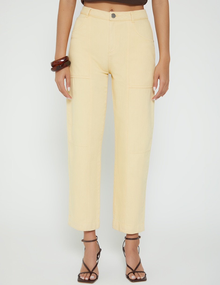 Jeans carpenter girlfriend cintura alta sunset yellow denim para mujer Jeans carpenter girlfriend cintura alta sunset yellow denim para mujer