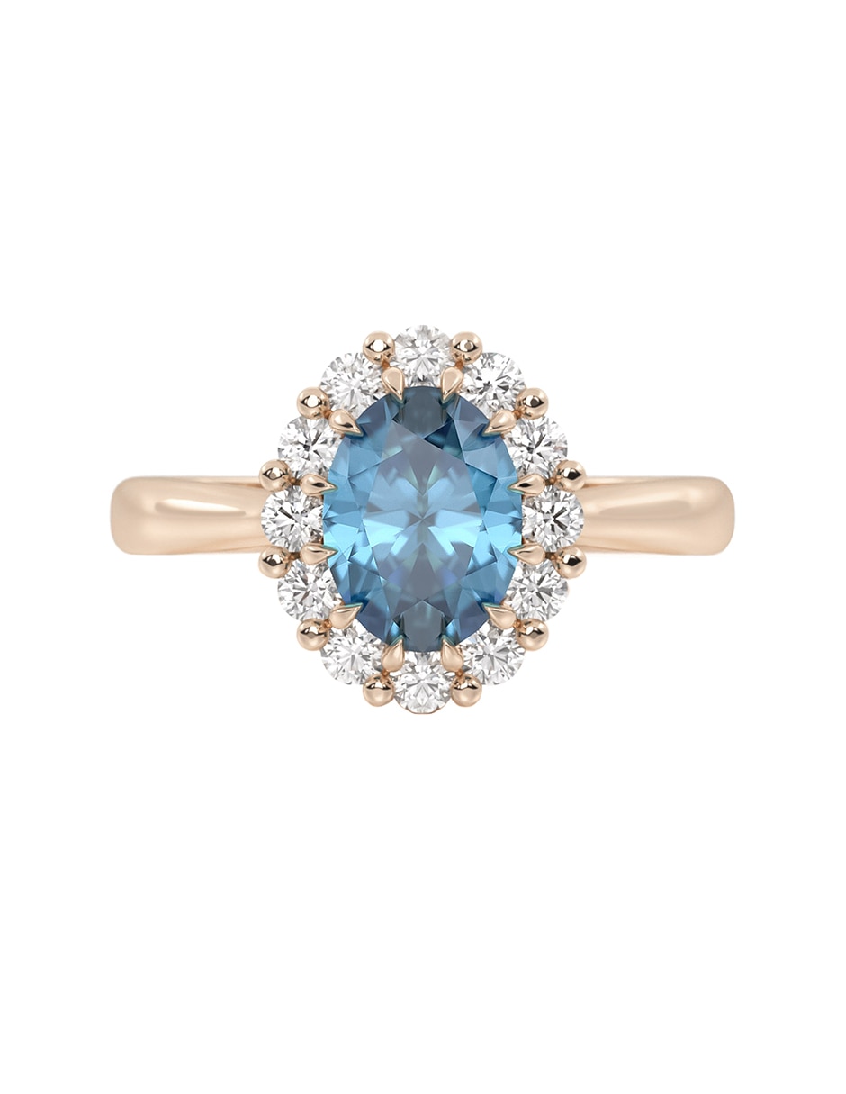 Anillo de compromiso de oro 10 k zirconia 1