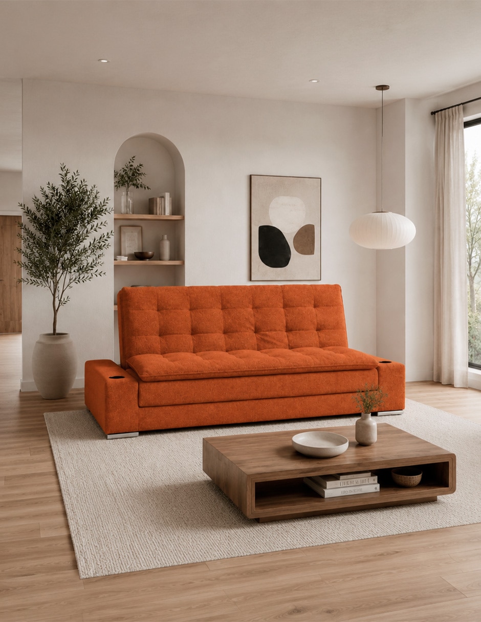 Futon Mi Sofa Mx de madera y tela