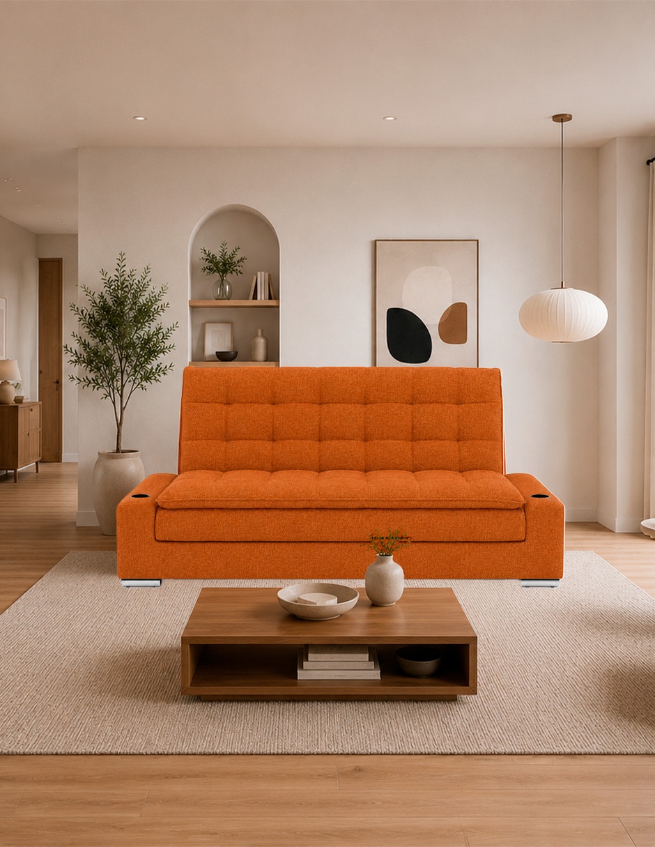 Futon Mi Sofa Mx de madera y tela