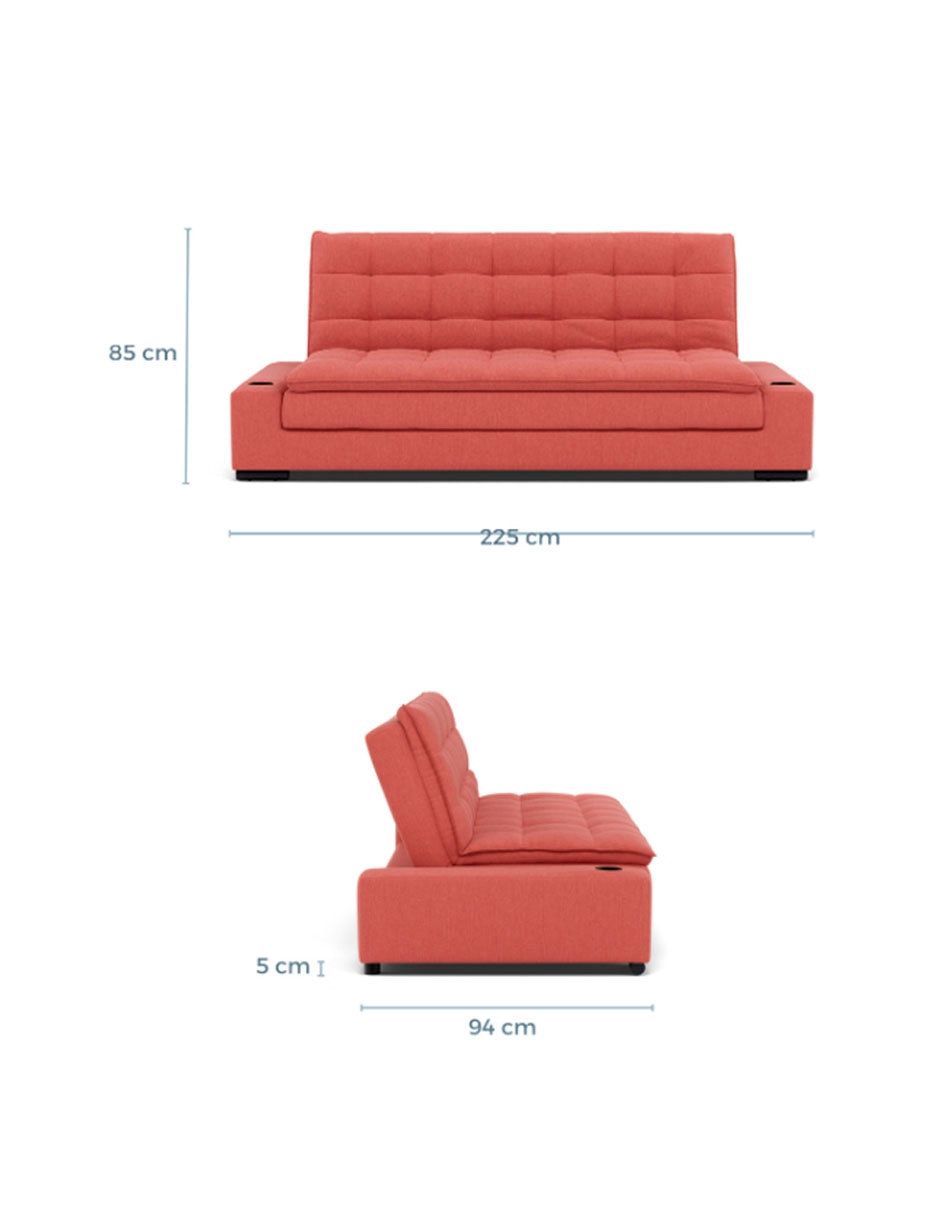 Futon de madera y tela 11