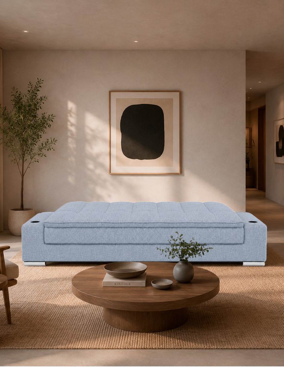 Futon de madera y tela 4