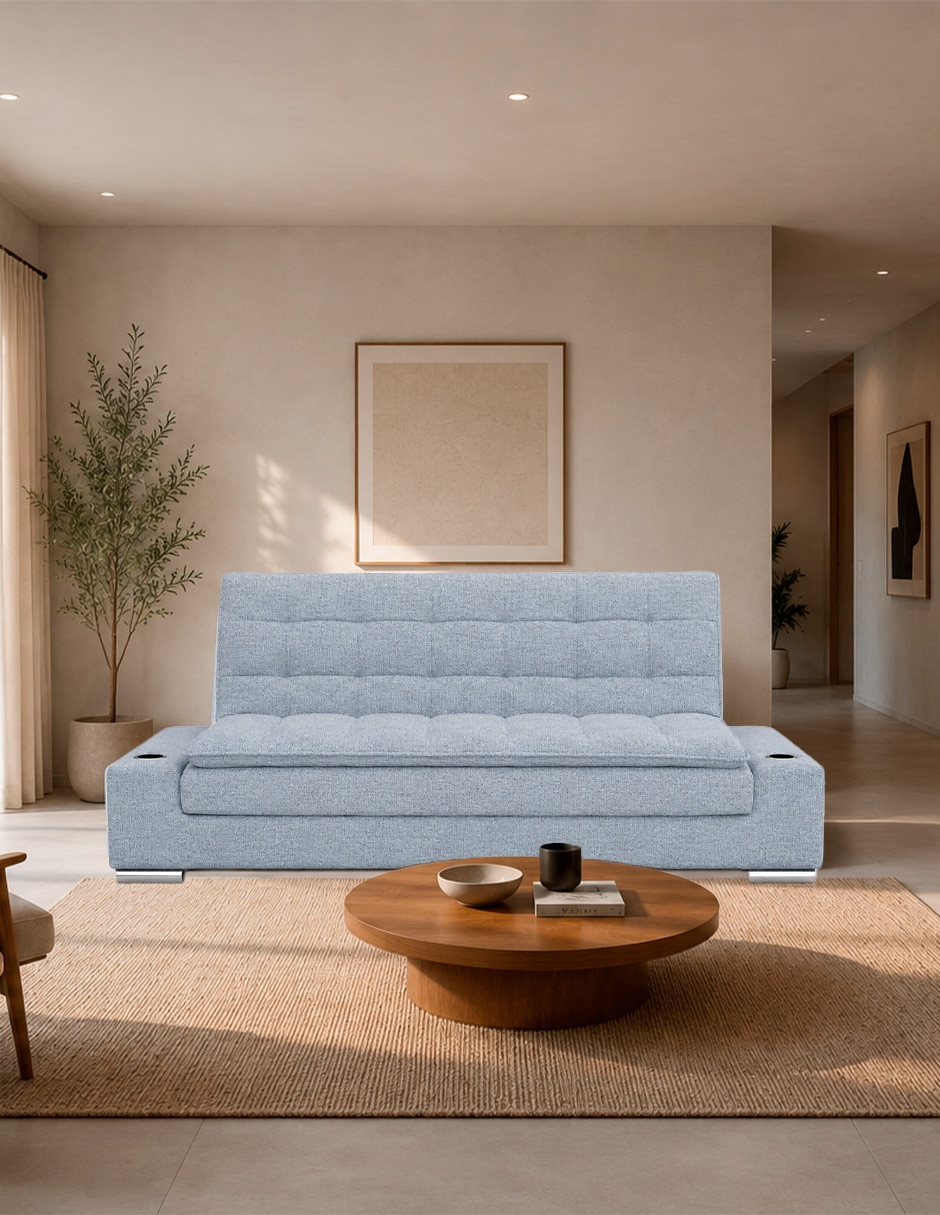 Futon de madera y tela 6