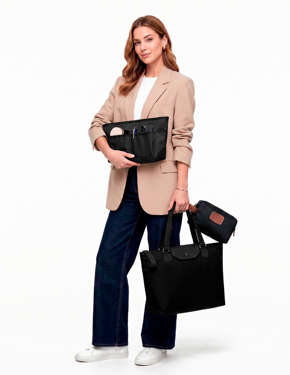 Bolsa tote longvoyage de nylon para mujer