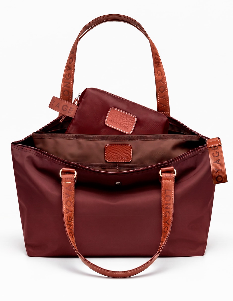 Bolsa tote longvoyage de nylon para mujer