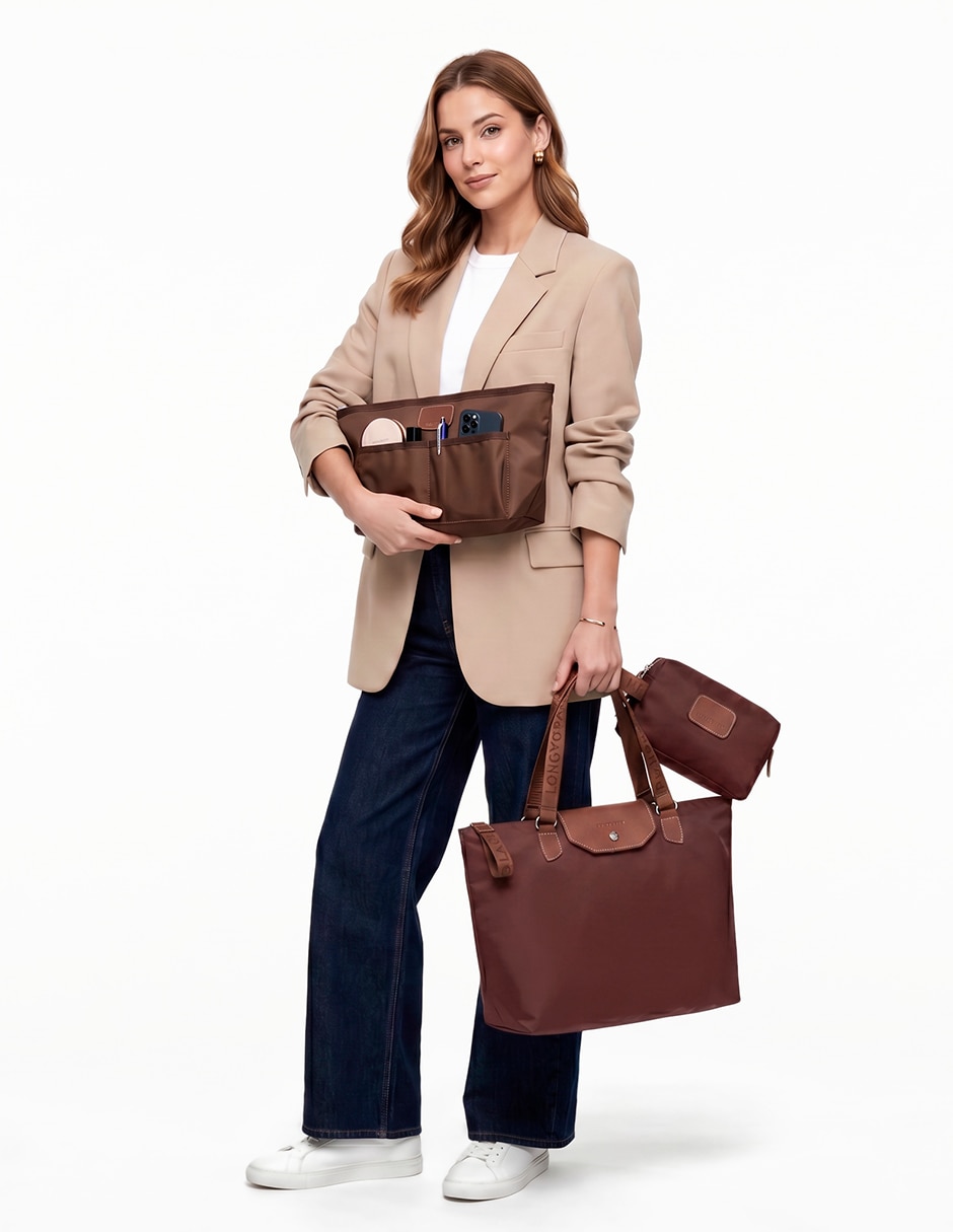 Bolsa tote longvoyage de nylon para mujer