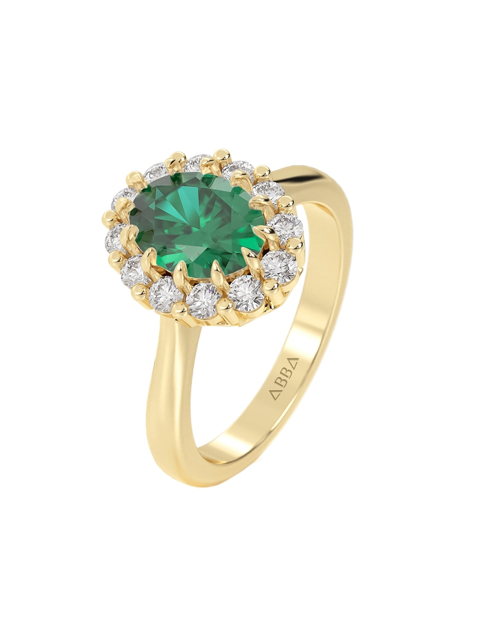 Anillo de compromiso de oro 10 k zirconia 2