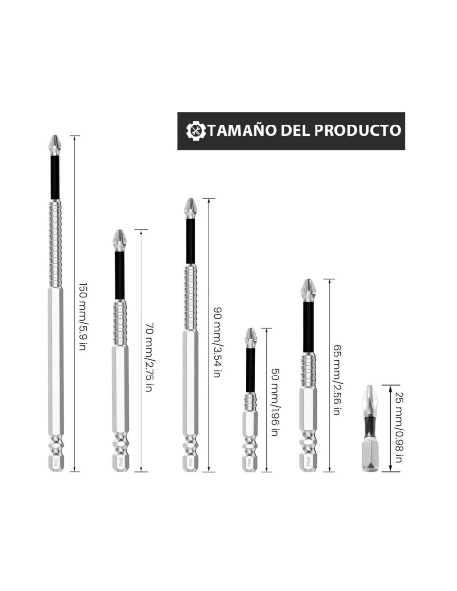 Juego brocas Multimateriales con 6 piezas 2