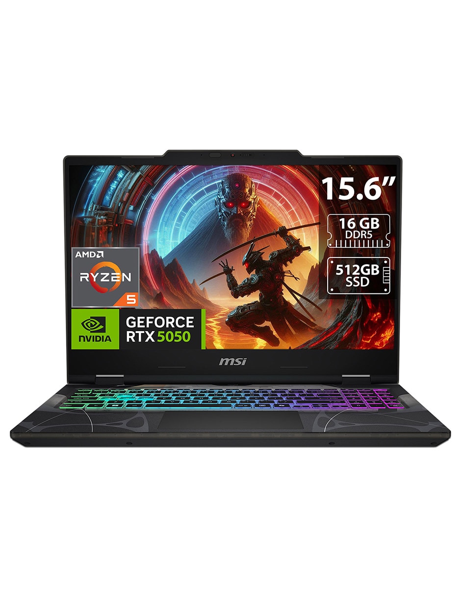 Laptop gamer CYBORG A15 AI B2HW 15.6 pulgadas Full HD AMD Ryzen 5 NVIDIA GeForce RTX 5050 16 GB RAM 512 GB SSD