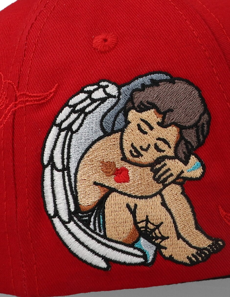 Gorra visera curva snapback Mr Kash California Dreamin Rojo Unitalla para adulto 3