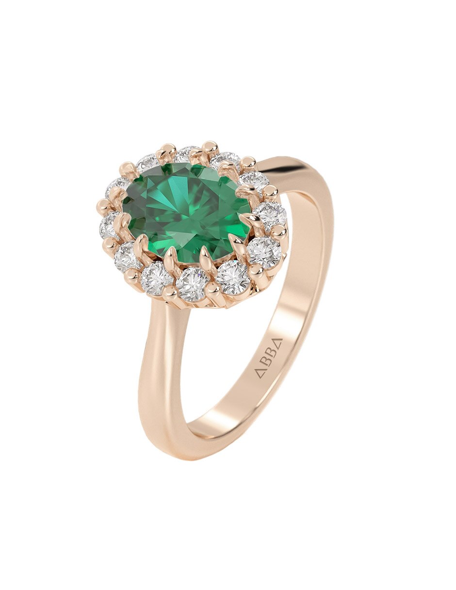 Anillo de compromiso de oro 14 k 2