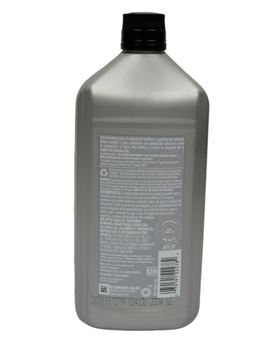 Aceite Motor Multigrado Gasolina Sae 15W40 Api Sn 946Ml 2