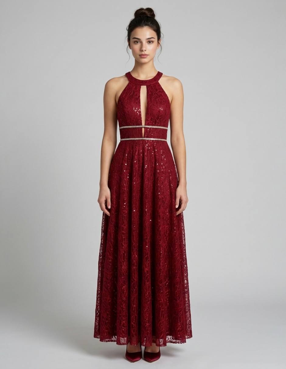 Vestido largo fiesta maniju para mujer