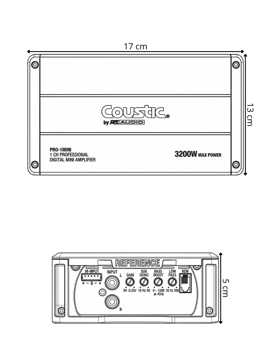 Amplificador PRO-1MINI de 7 V 10