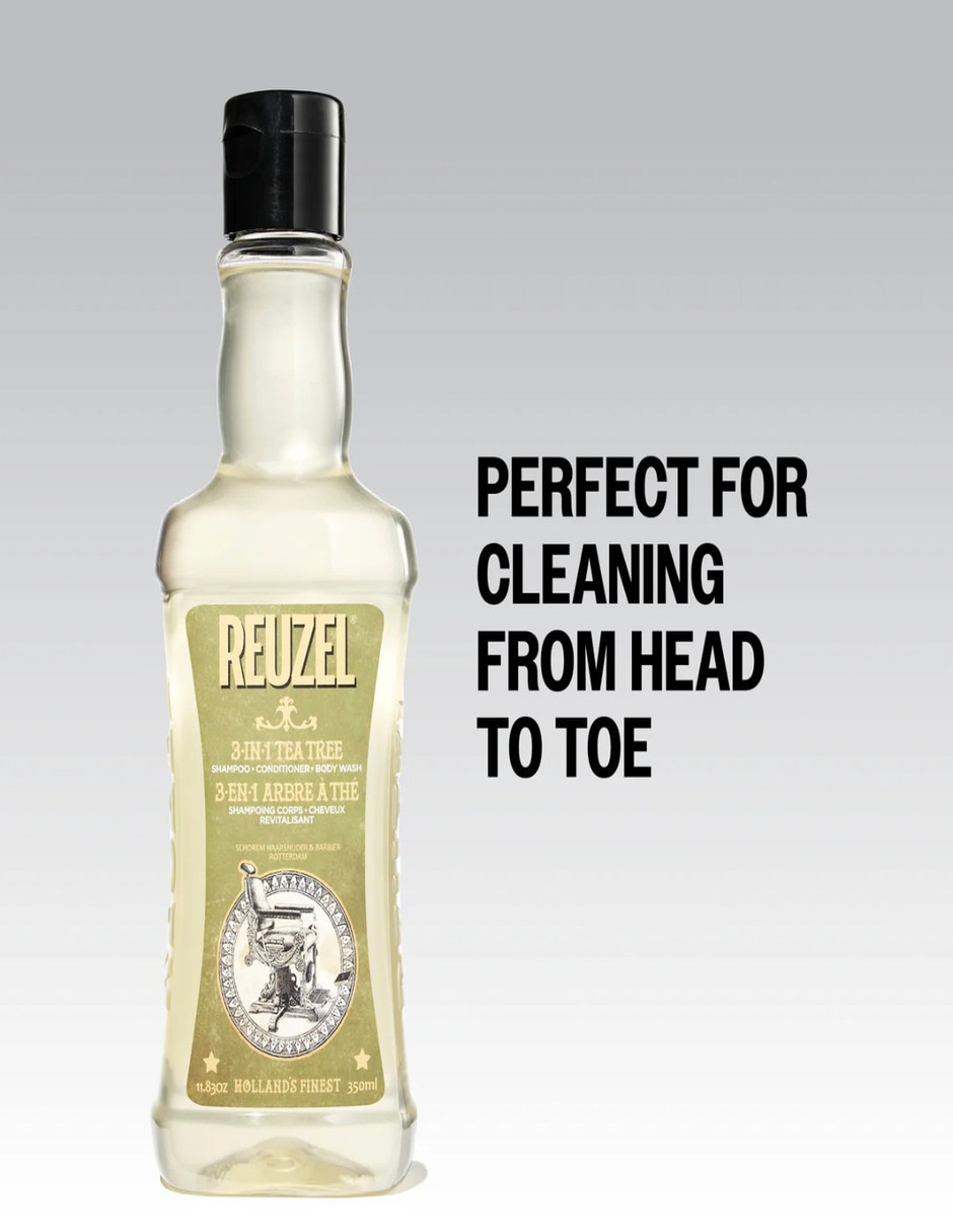 Shampoo para cabello 3-in-1 Tea Tree Shampoo 350ml Reuzel Línea de lavado y bienestar