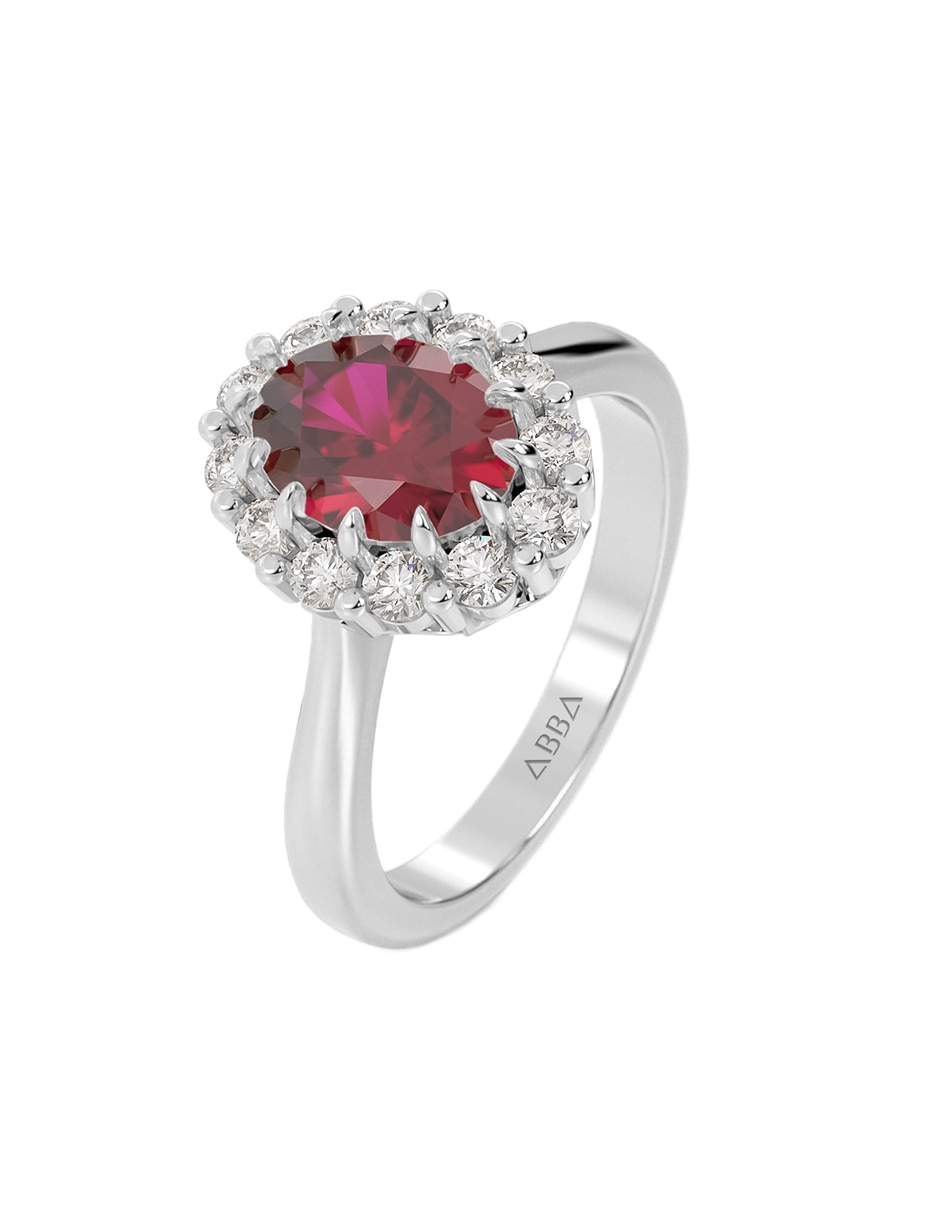 Anillo de compromiso de oro 10 k zirconia 3