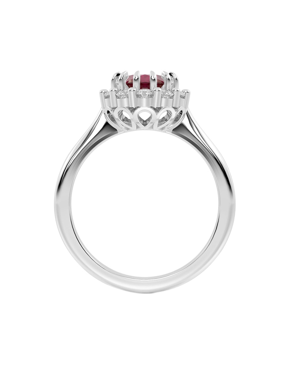Anillo de compromiso de oro 10 k zirconia 5