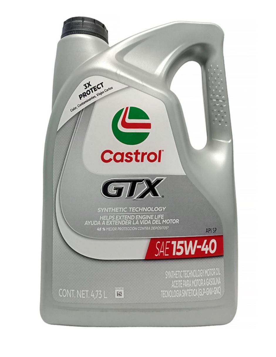 Aceite Motor Multigrado Gasolina Sae 15W40 Api Sn/Sp 4.73Lts Gtx Synthetic Technology Castrol Aceite Motor Multigrado Gasolina Sae 15W40 Api Sn/Sp 4.73Lts Gtx Synthetic Technology Castrol