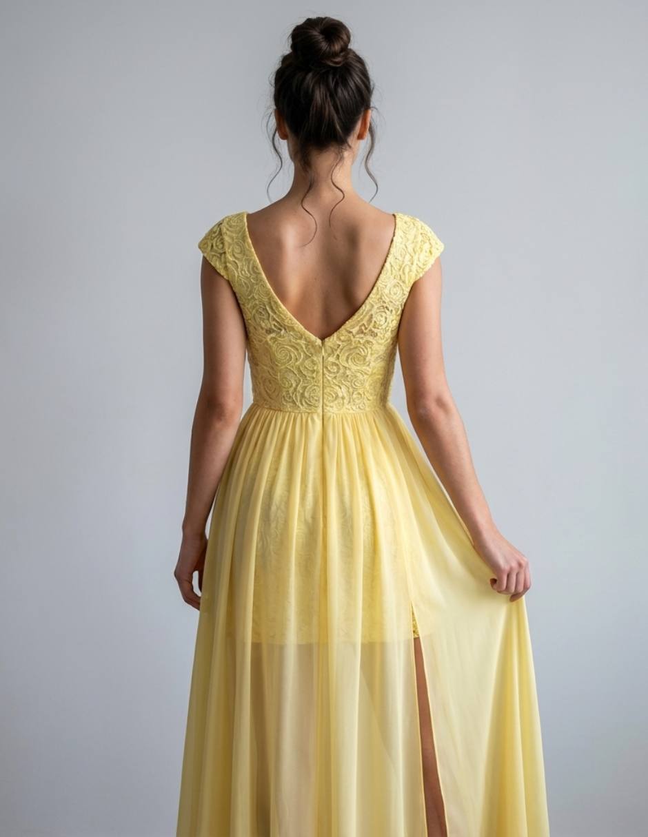 Vestido largo fiesta maniju para mujer